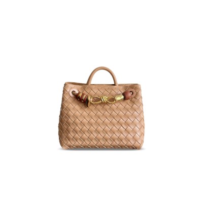 BOTTEGA VENETA SMALL ANDIAMO LIGHT BROWN 743568 (25*22*10.5cm)